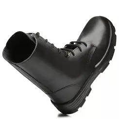 Coturno Militar Preto em Couro 4045BCJS4600  Bracol com Bico PVC