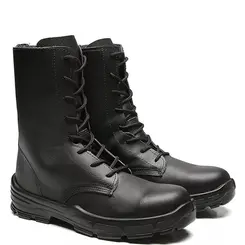 Coturno Militar Preto em Couro 4045BCJS4600  Bracol com Bico PVC