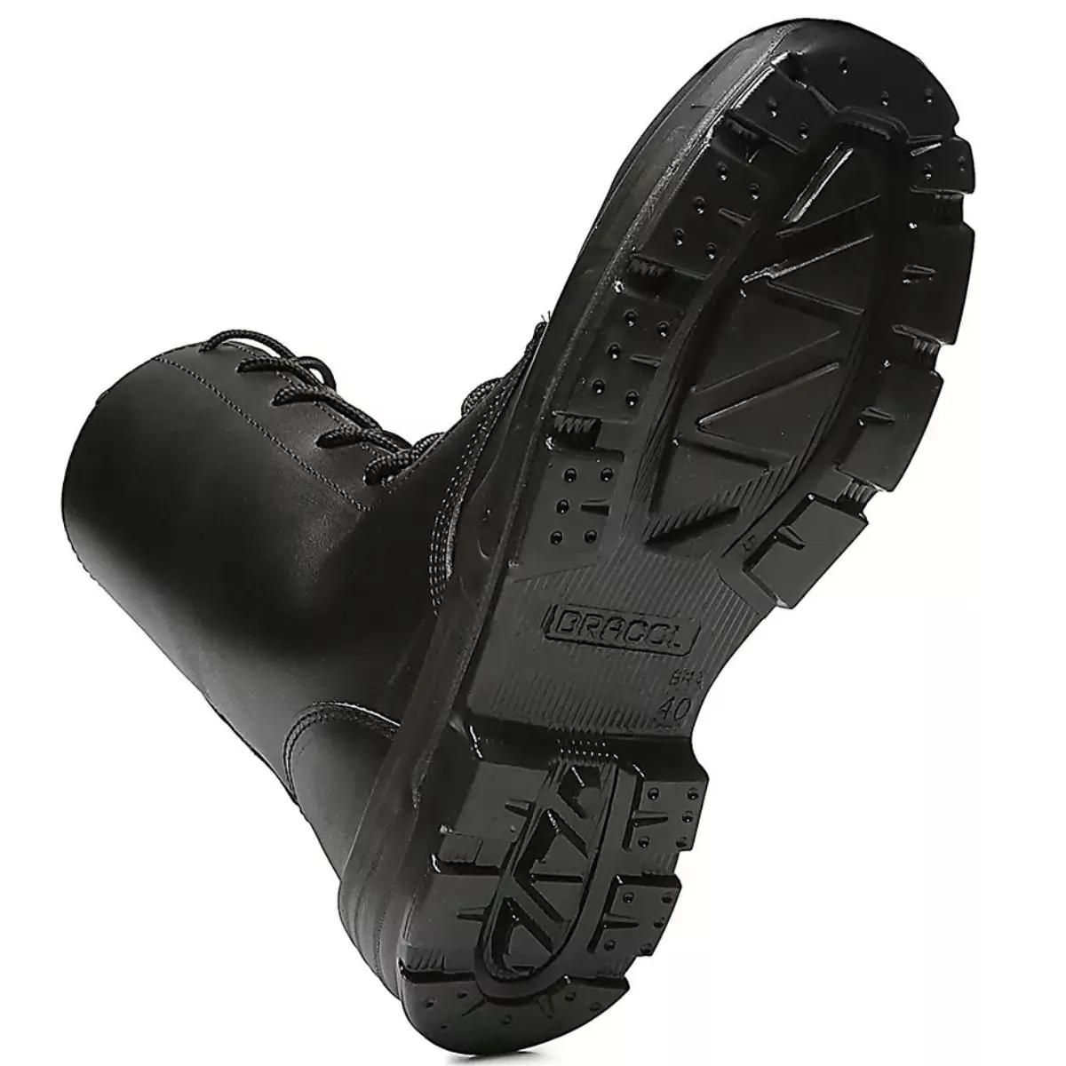 Coturno Militar Preto em Couro 4045BCJS4600 Bracol com Bico PVC
