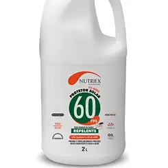 Protetor Solar com Repelente fator 60- Galão 2 Litros Nutriex