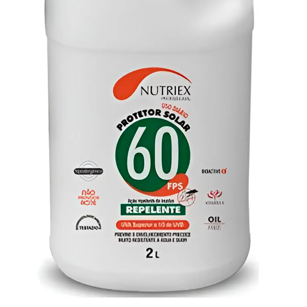 Protetor Solar com Repelente fator 60- Galão 2 Litros Nutriex