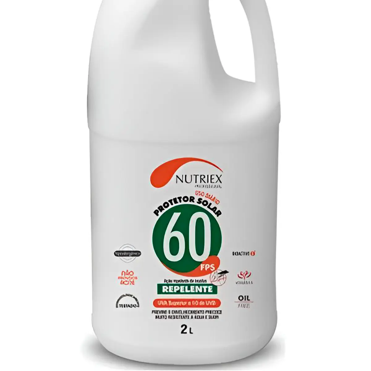 Protetor Solar com Repelente fator 60- Galão 2 Litros Nutriex