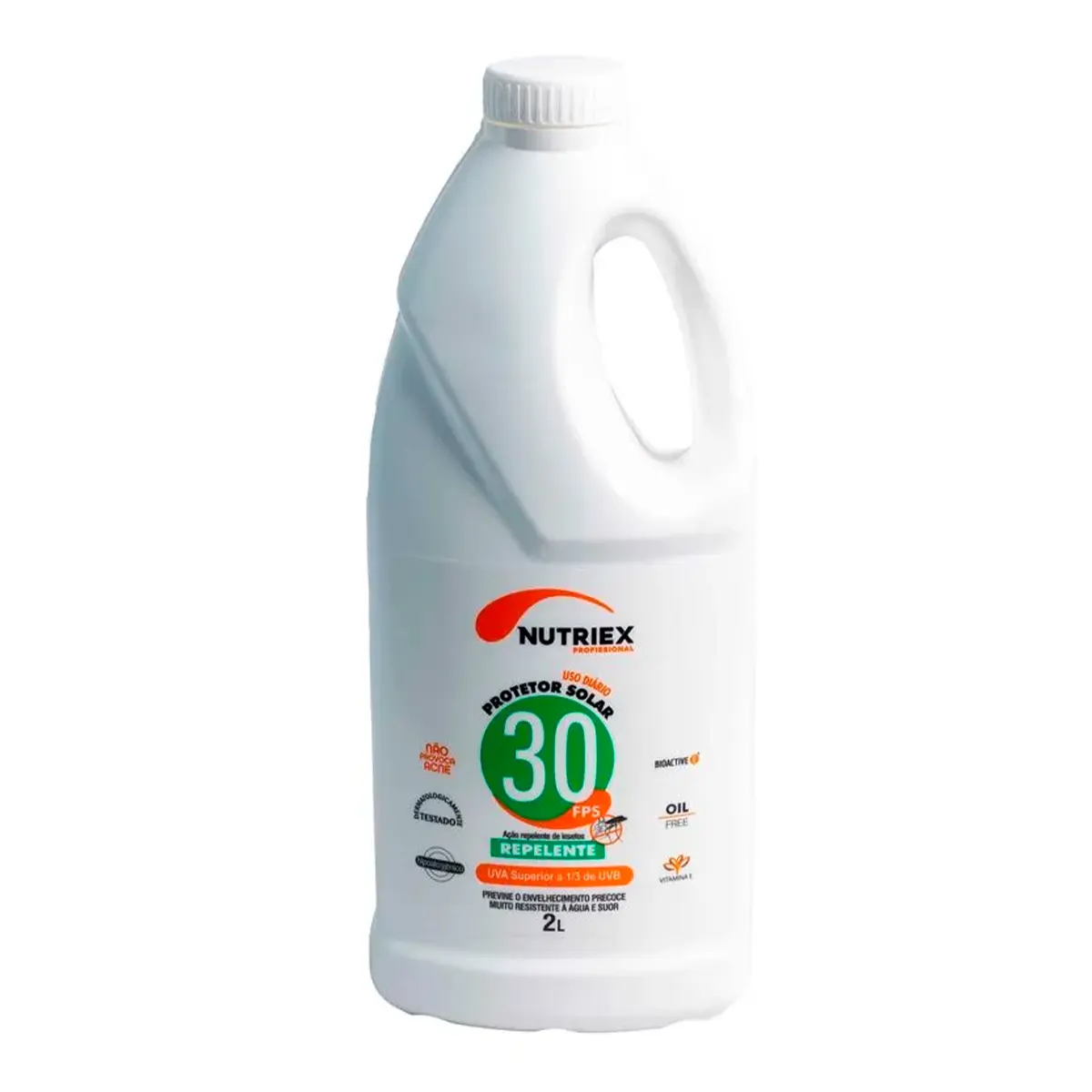 Protetor Solar com Repelente Nutriex Fator 30 Oil Free Galão de 2 Litros com Dosador