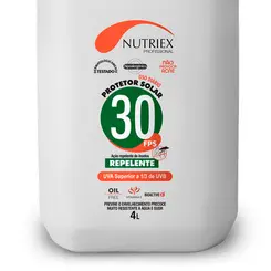 Protetor Solar com Repelente Nutriex Fator 30 Oil Free Galão de 4 Litros