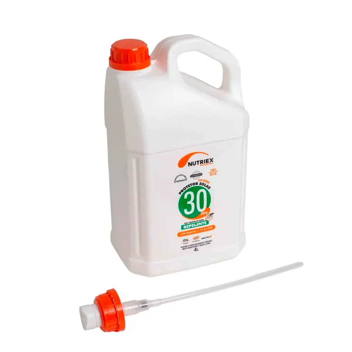 Protetor Solar com Repelente Nutriex Fator 30 Oil Free Galão de 4 Litros