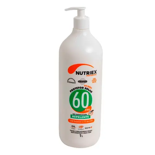 Protetor Solar com Repelente Nutriex Fator 60 Oil Free Galão 1 Litro