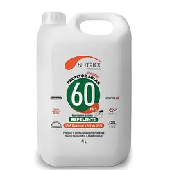 Protetor Solar com Repelente Nutriex Fator 60 Oil Free Galão 4 Litros com Dosador