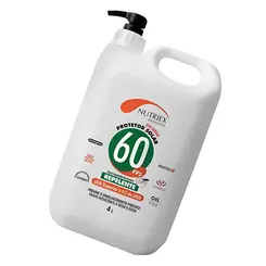 Protetor Solar com Repelente Nutriex Fator 60 Oil Free Galão 4 Litros com Dosador