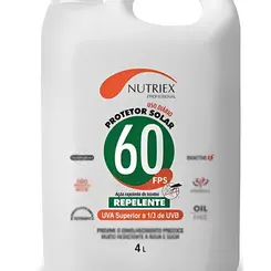 Protetor Solar com Repelente Nutriex Fator 60 Oil Free Galão 4 Litros com Dosador