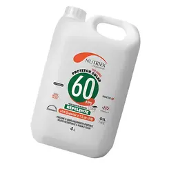 Protetor Solar com Repelente Nutriex Fator 60 Oil Free Galão 4 Litros com Dosador