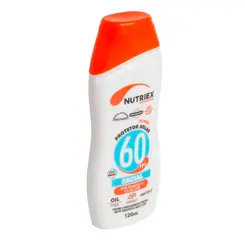 Protetor Solar Facial Nutriex Fator 60 Oil Free Bisnaga 120g - Com 12 unidades