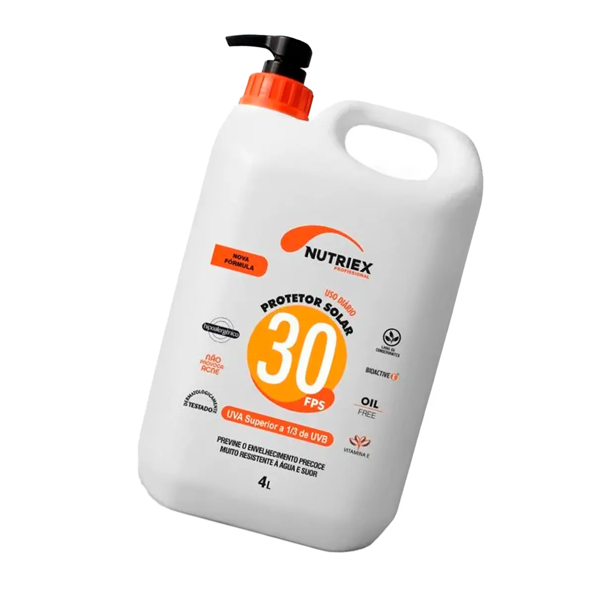 Protetor Solar Nutriex Fator 30 Oil Free Galão de 4 Litros com Dosador