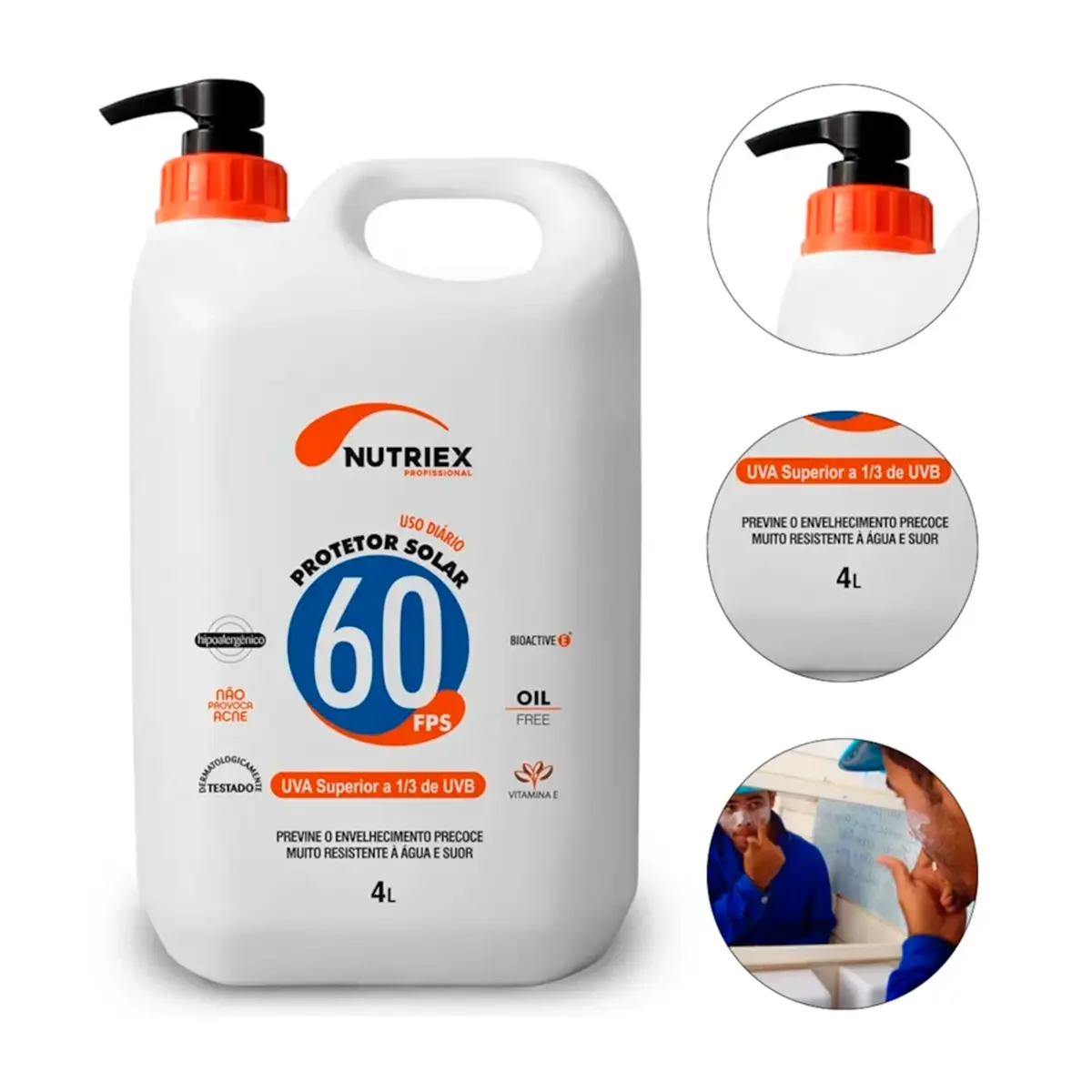 Protetor Solar Nutriex Fator 60 - 4 Litros