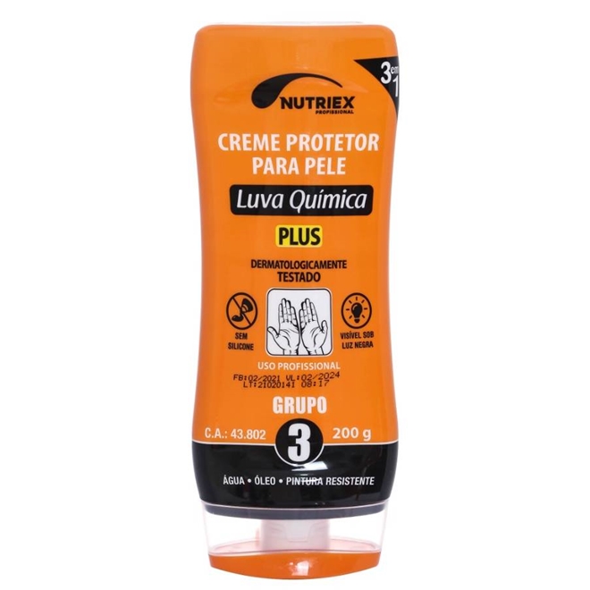 Creme Nutriex Grupo 3 Proteção para Mãos Bisnaga 200g 1844-1 - Epis Online