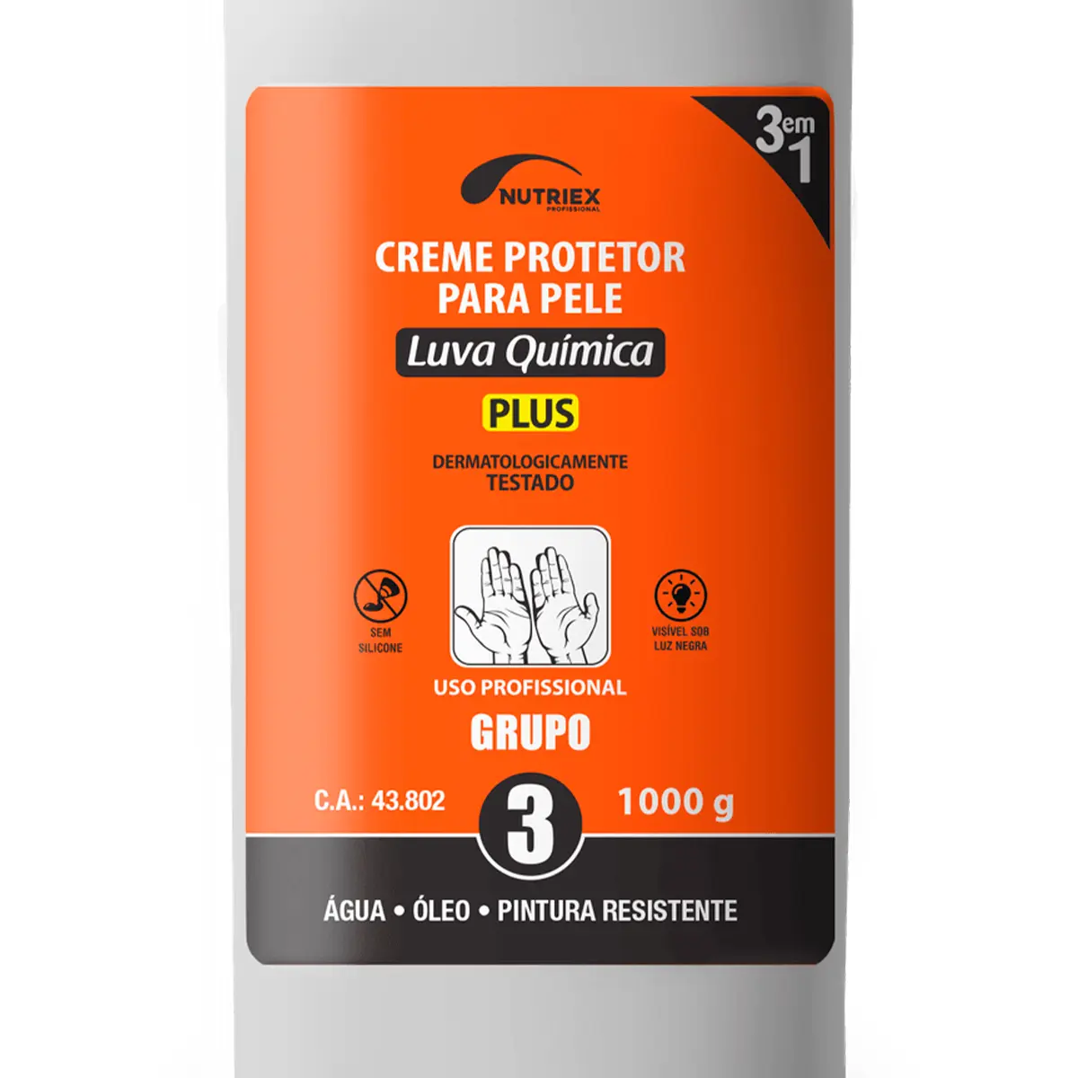 Creme Nutriex Grupo 3 Proteção para Mãos Galão de 1 litro