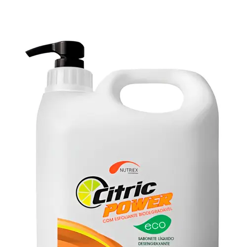 Sabonete Liquido Desengraxante com Esfoliante Citric Power Nutriex Galão de 4 Litro com Dosador