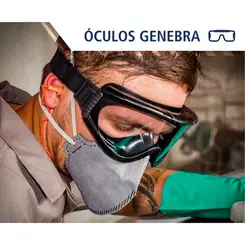 Óculos de Proteção Ampla Visão Genebra Incolor para pintura Lente em Acetado Kalipso