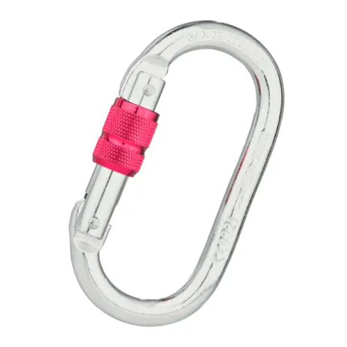 Mosquetão em Aço Oval Trava de Rosca Delta Plus - Kit 5 peças