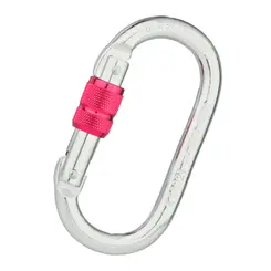 Mosquetão em Aço Oval Trava de Rosca Delta Plus - Kit 5 peças