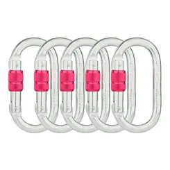 Mosquetão em Aço Oval Trava de Rosca Delta Plus - Kit 5 peças