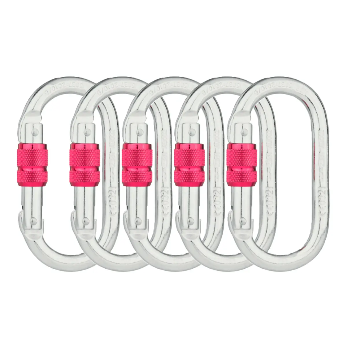 Mosquetão em Aço Oval Trava de Rosca Delta Plus - Kit 5 peças