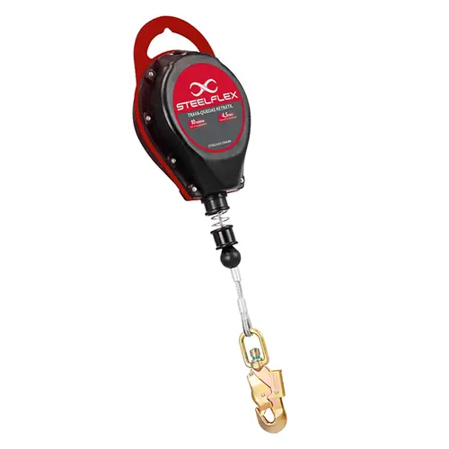 Trava Quedas Retrátil 10M em Cabo de Aço Steelflex STF-CQTQ0471