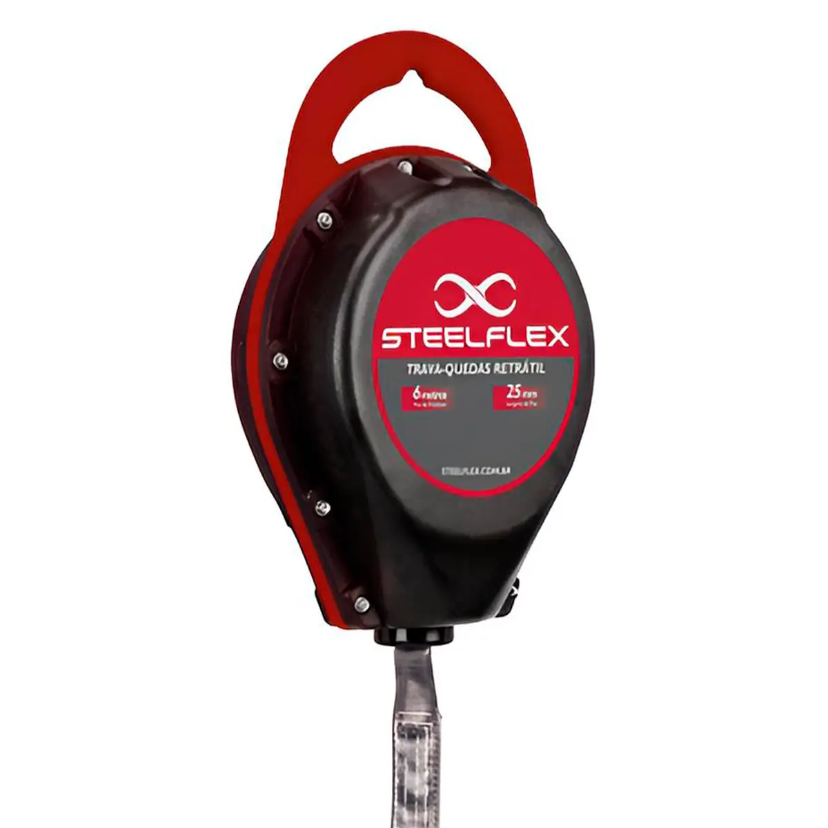 Trava-quedas Retrátil 6 Metros em Fita Steelflex - Mod. STF-CQTQ0176