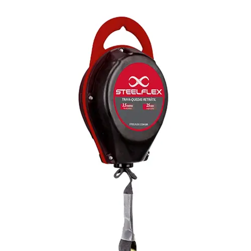 Trava-quedas Retrátil com Fita de 25 mm e 3,5 m Steelflex - Mod