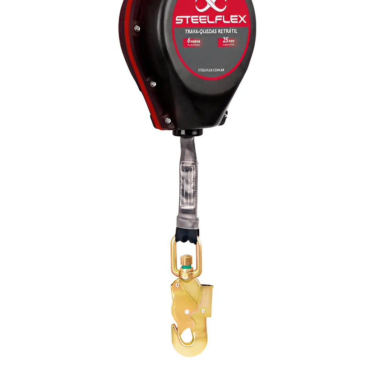 Trava-quedas Retrátil 3,5 m em Fita de 25mm Steelflex - Mod. STF-CQTQ0173