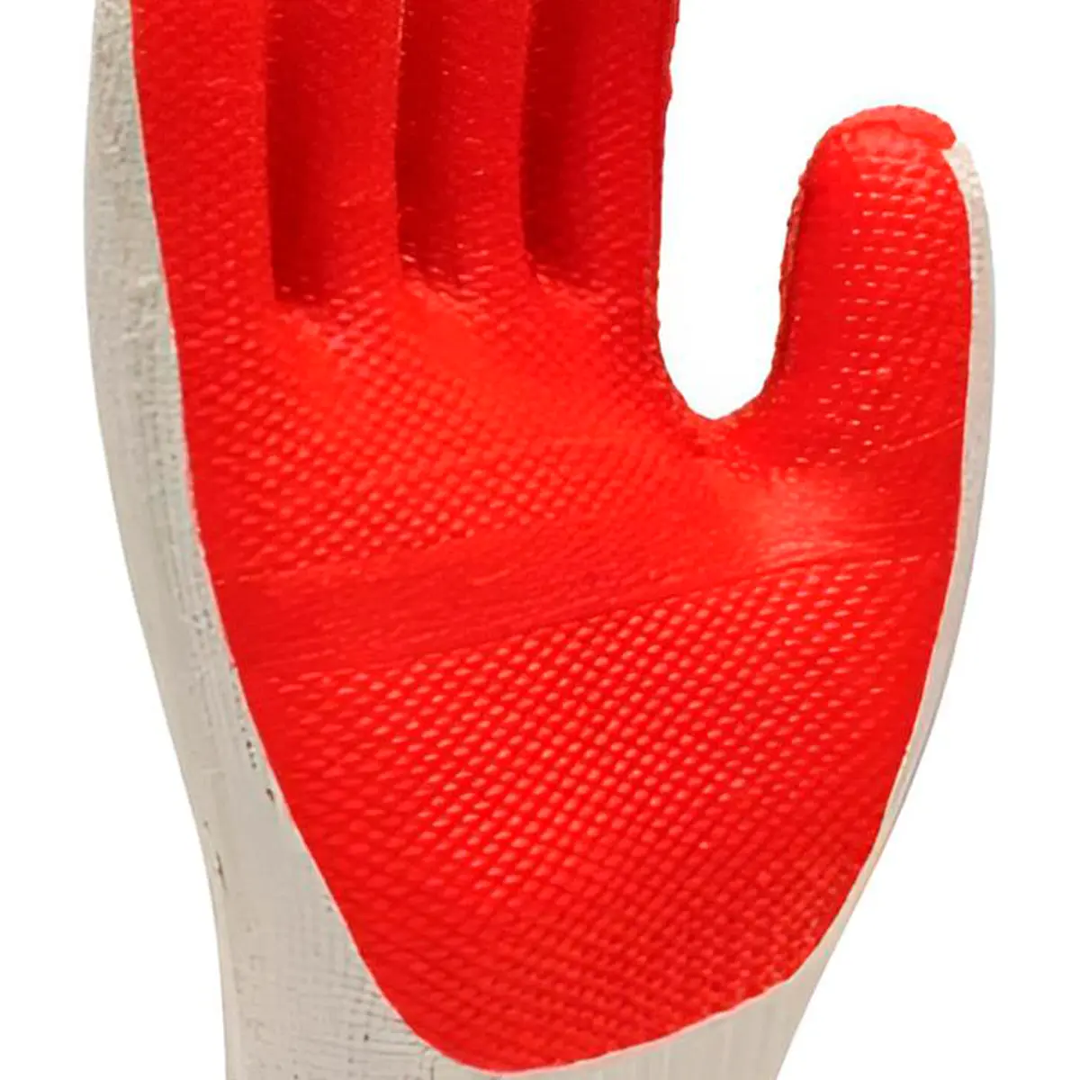 Luva Rubber 1012 Tricotada palma Emborrachada Laranja Super Safety