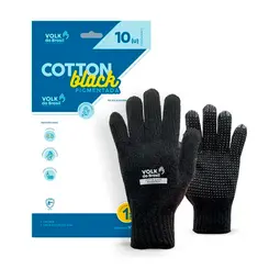 Luva Cotton Volk Black Tricotada Pigmentada