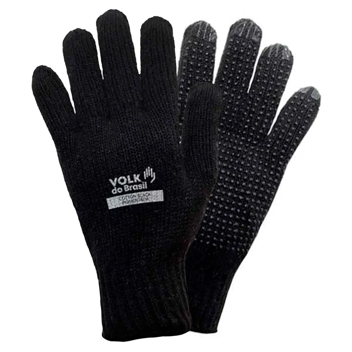 Luva Cotton Volk Black Tricotada Pigmentada
