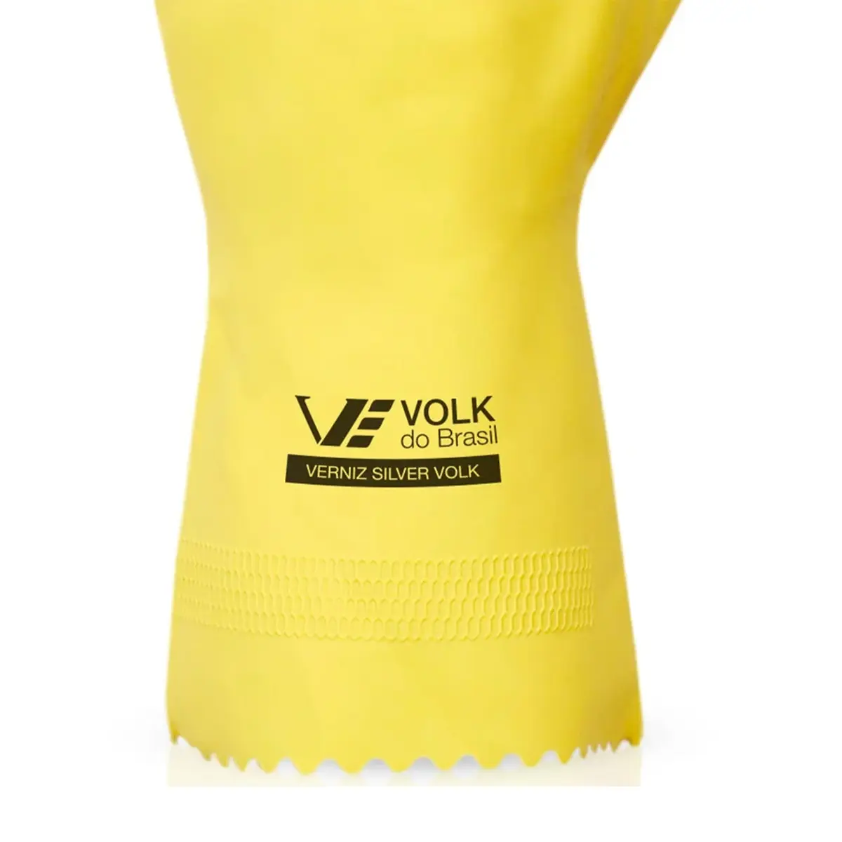 Luva de Látex com forro em Verniz Silver Standard Amarela Volk