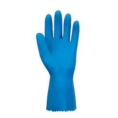 Luva de Látex Azul com forro em Verniz Silver Volk