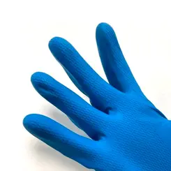 Luva de Látex Azul com forro em Verniz Silver Volk