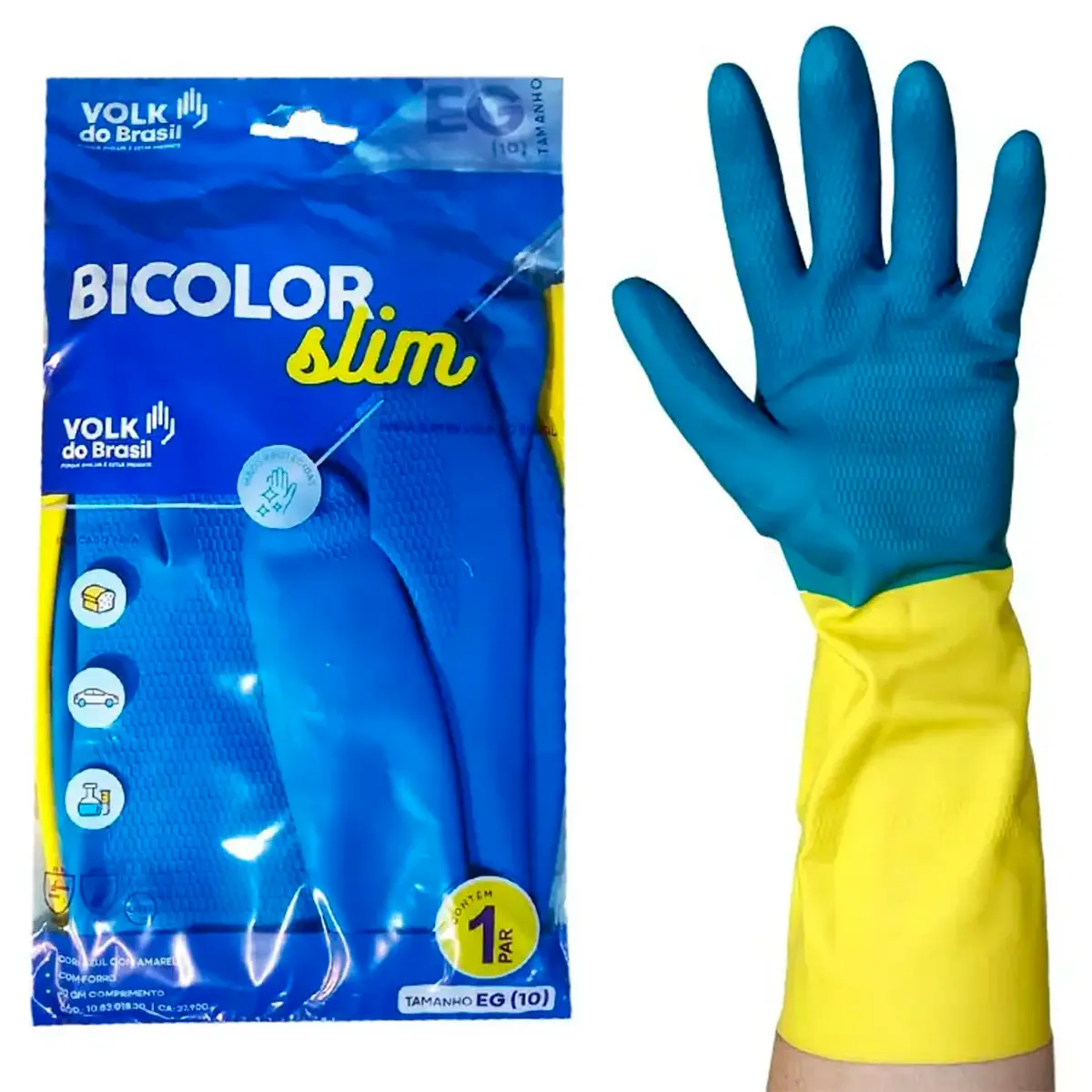 Luva de Neoprene Bicolor Slim Volk