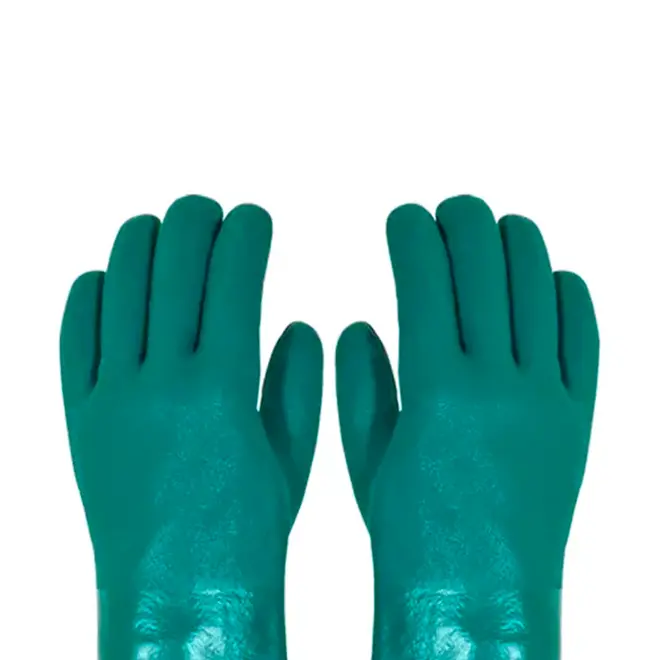 Luva de PVC forrada Palma Aspera 60CM - Plastcor 2129-1 - Epis Online