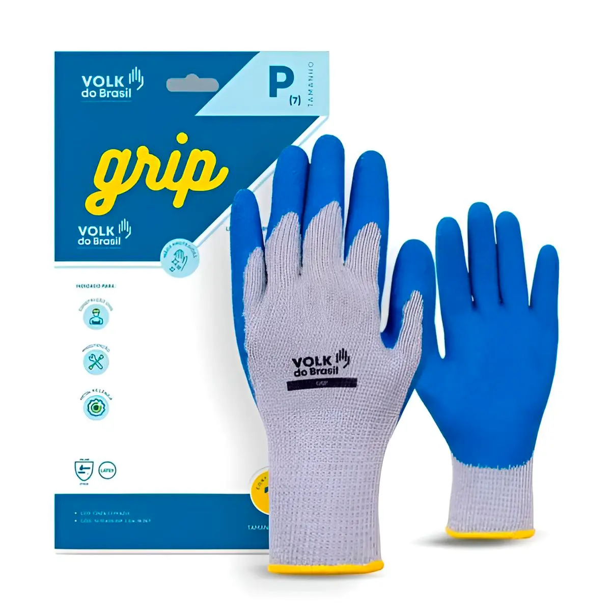 Luva de Segurança Grip com Revestimento Látex Volk