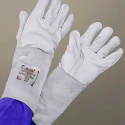 Luva de Vaqueta Mista com Punho em Raspa 20 cm Zanel