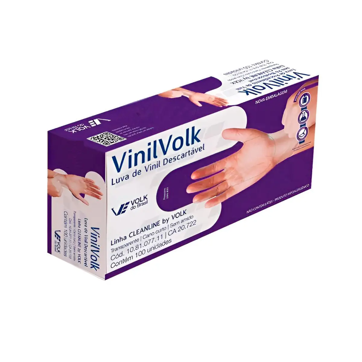 Luva Descartável de Vinil com Amido - EG