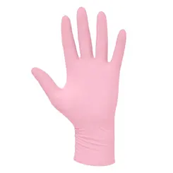 Luva Descartavel Tpe Flex Rosa Volk