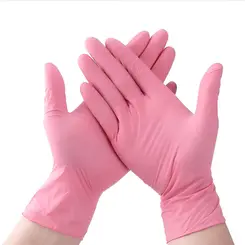 Luva Descartavel Tpe Flex Rosa Volk