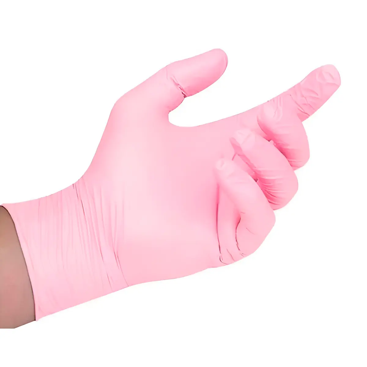 Luva Descartavel Tpe Flex Rosa Volk