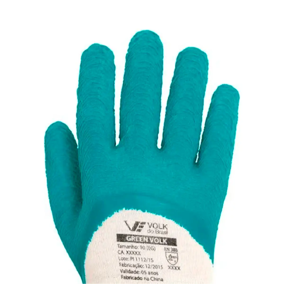 Luva Green Volk com Banho Látex Corrugado