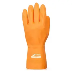 Luva Látex Laranja Reforçada Volk 70 mm