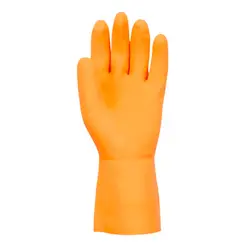 Luva Látex Laranja Reforçada Volk 70 mm