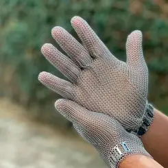 Luva Malha de Aço Inox para Açougueiro Leal