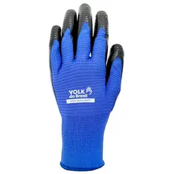 Luva Nitril Wave Azul Volk Tricotada com Banho Nitrilíco - Com 12 pares