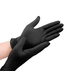 Luva Sensivolk Black Nitrílica Descartável Volk - Com 10 Caixas