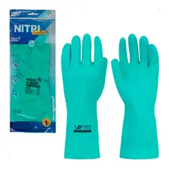 Luva Nitrílica Slim Verde com Forro Volk